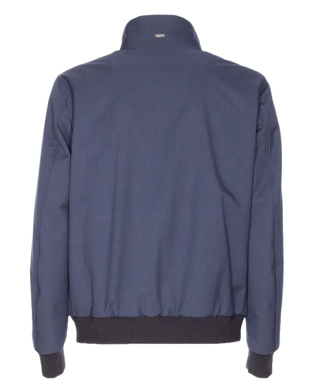 Herno Blue Zip-Up Bomber Jacket for men