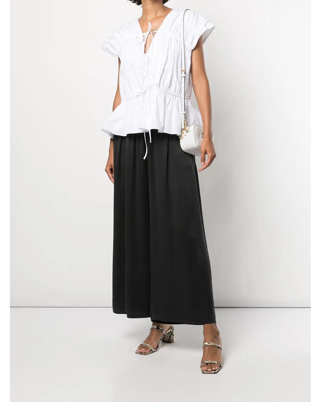 TOVE White Thea Ruffle Top