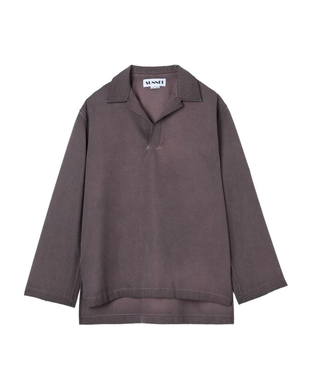 Sunnei Purple Wool Polo Shirt