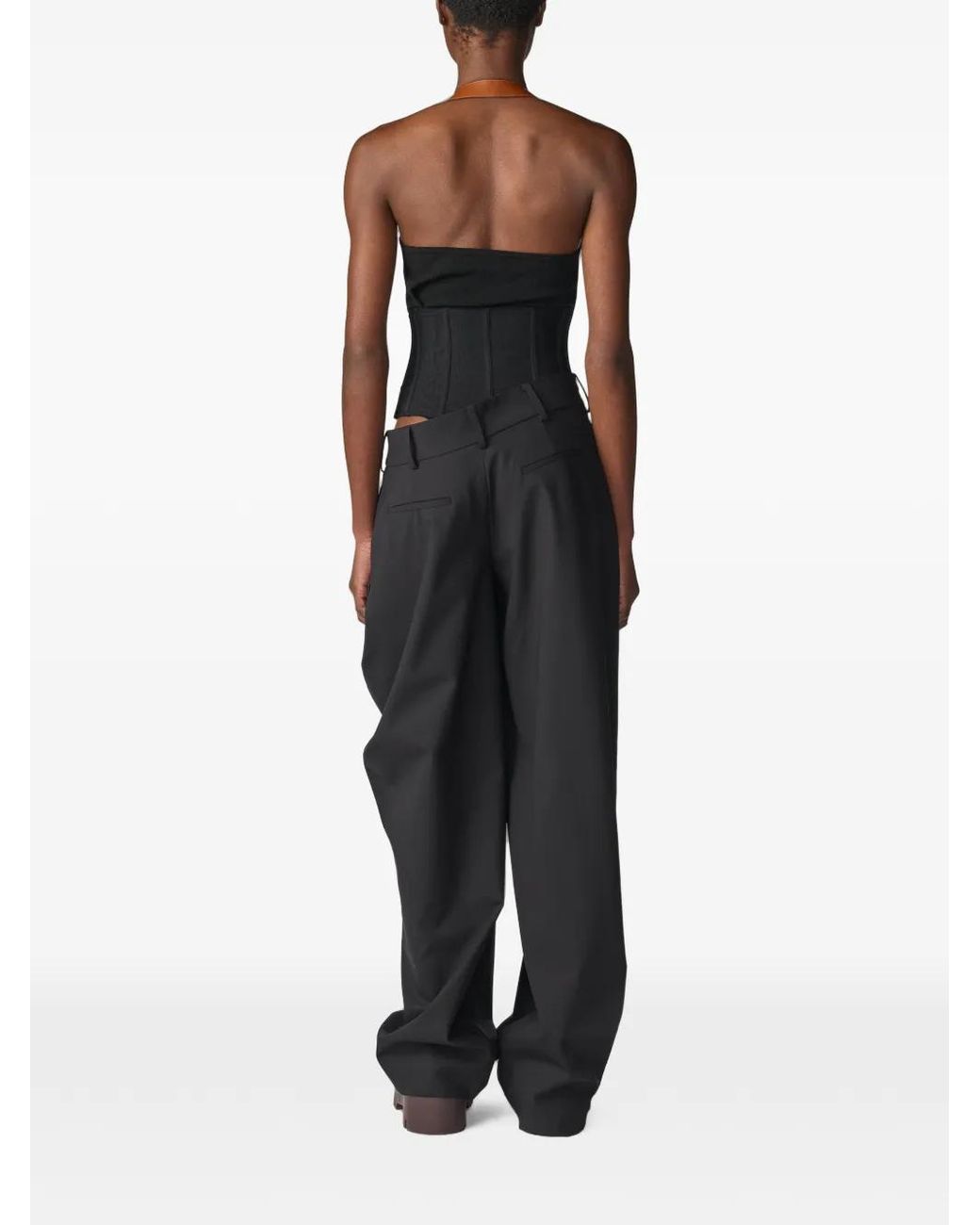 Monse Blue Pantalon Corset À Design Structuré