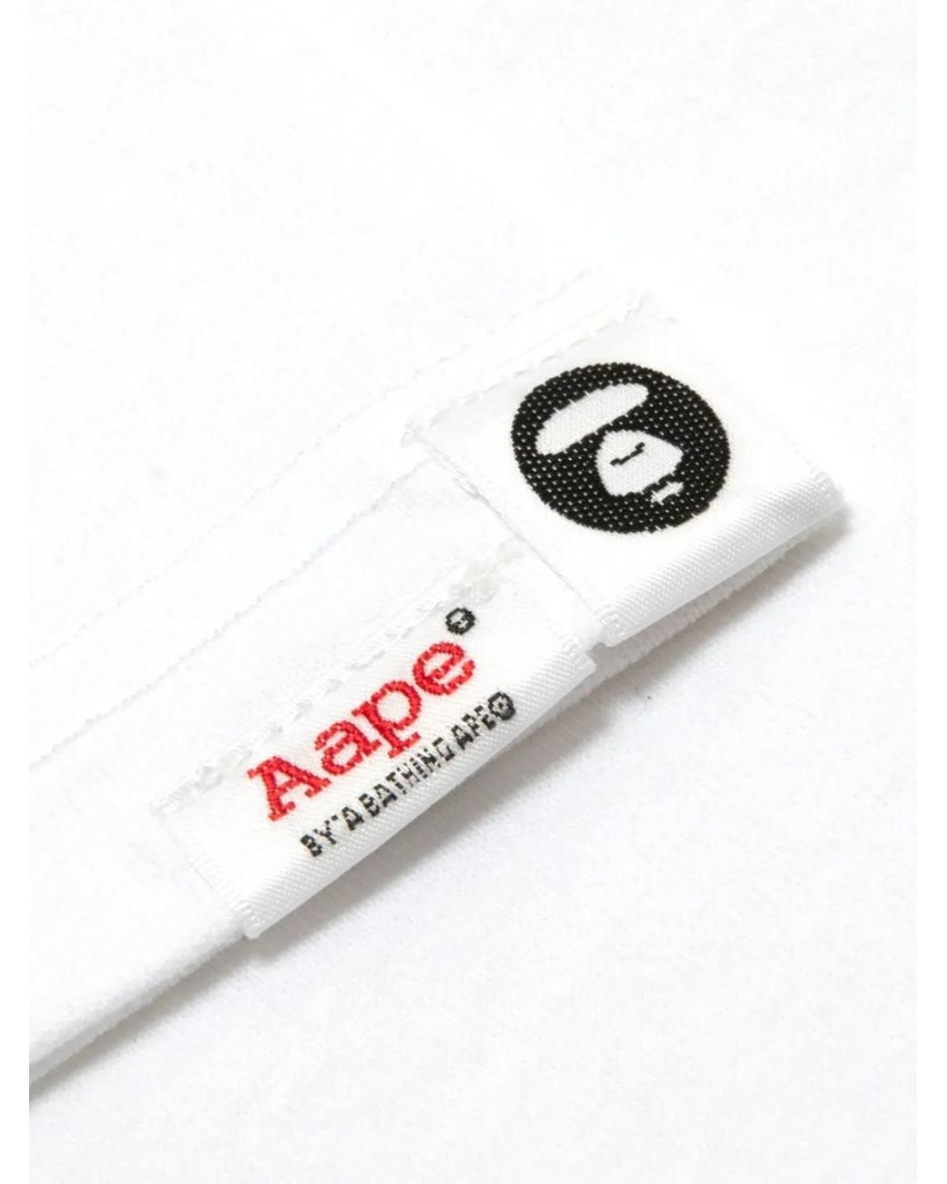Aape By A Bathing Ape White Graphic T-Shirt for men