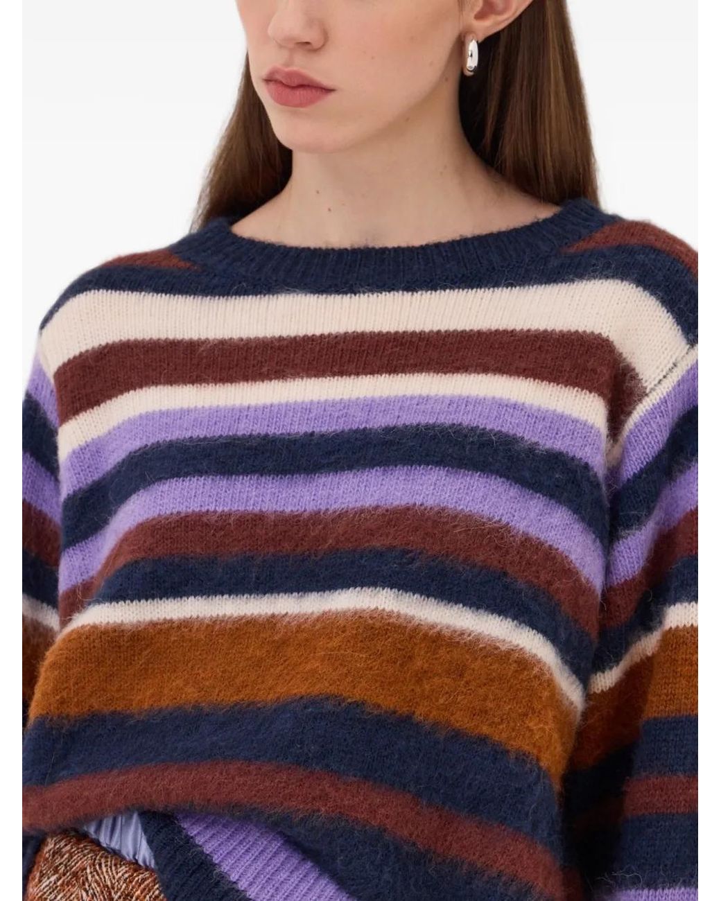 Pull À Rayures Ottod'Ame en coloris Blue