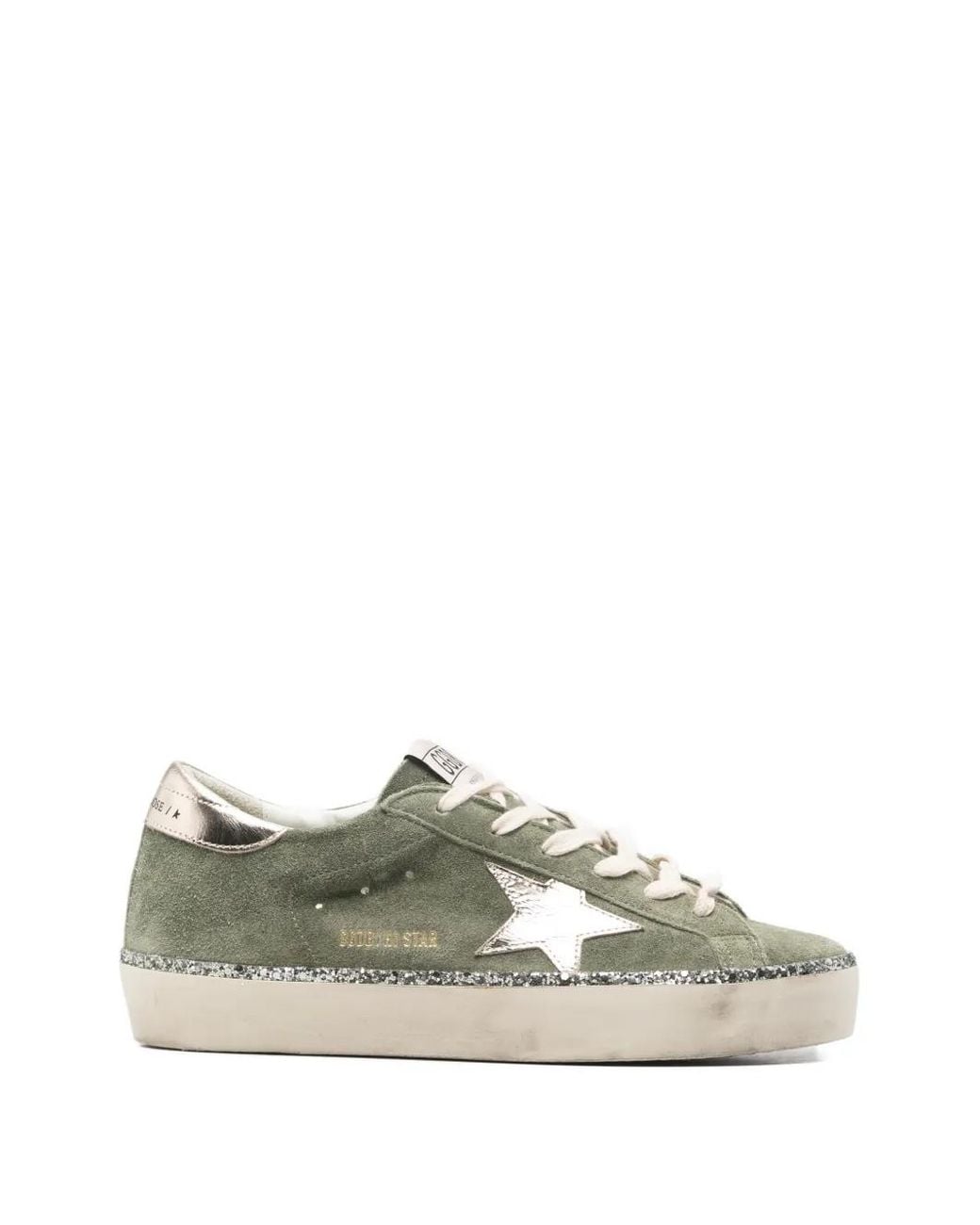Golden Goose Deluxe Brand Green 'Hi Star' Sports Shoes