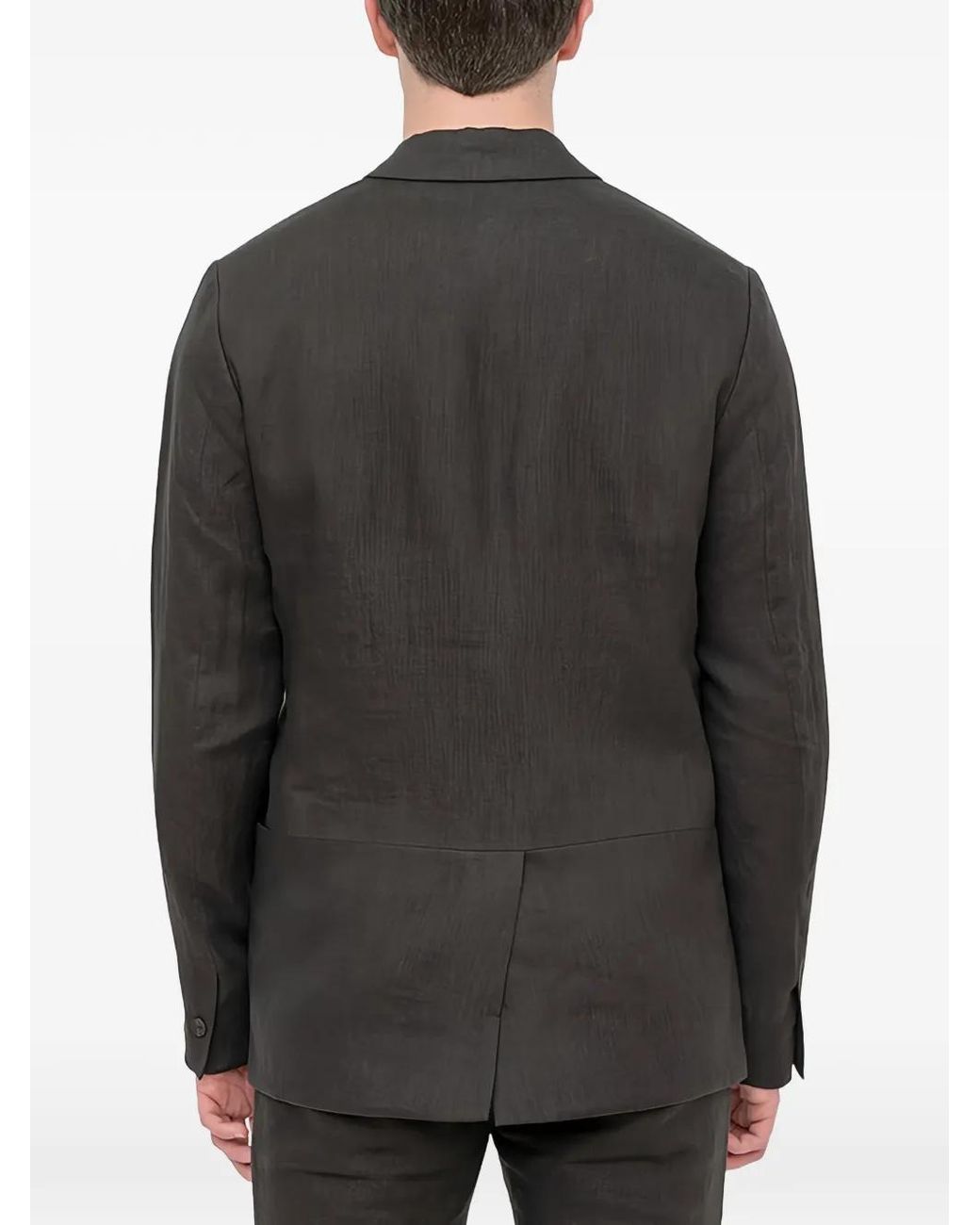 Label Under Construction Gray Single-Breasted Blazer for men