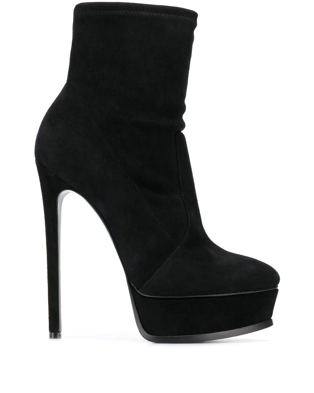 Casadei Black Platform Ankle Boots