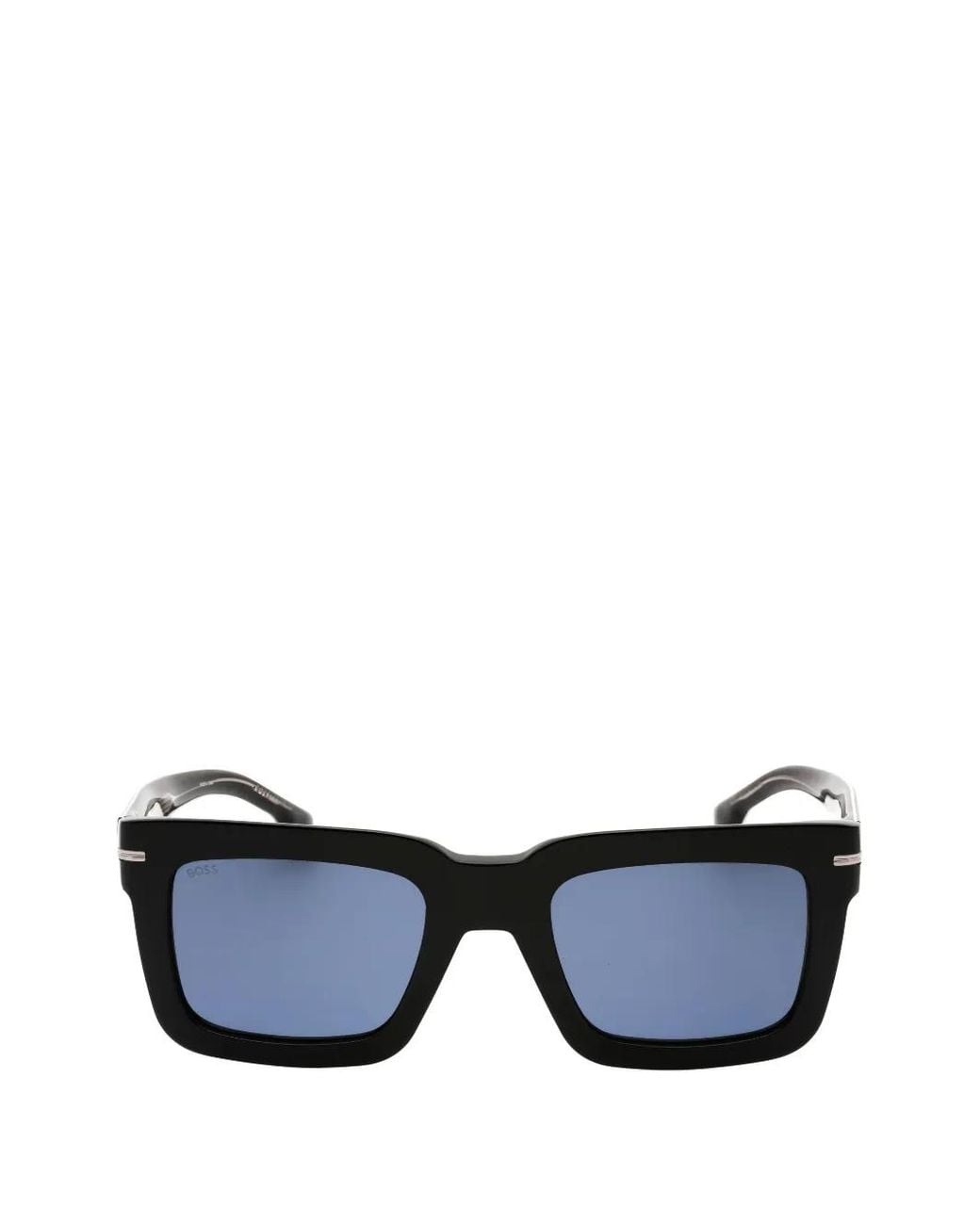 Boss Blue Rectangle-Frame Sunglasses for men