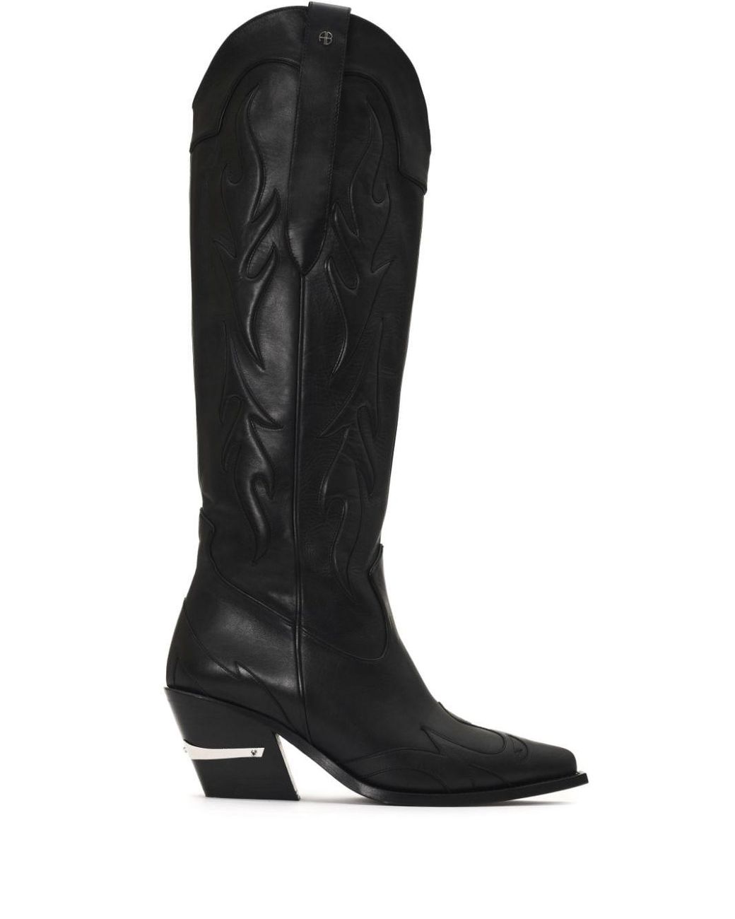 Anine Bing Tania Western Boots in Black | Lyst