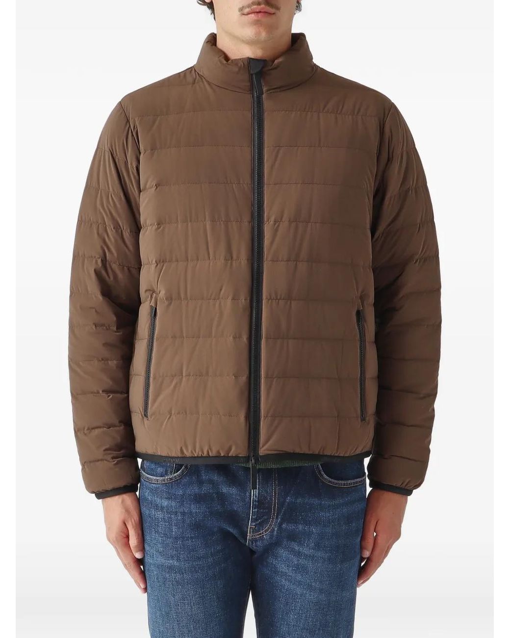AFTER LABEL Brown Seattle Hooded Logo-Patch Parka for men
