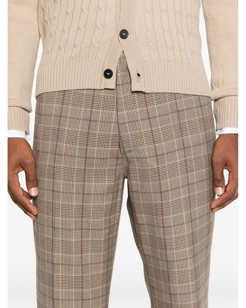 Amiri Geruite Broek in het Gray voor heren