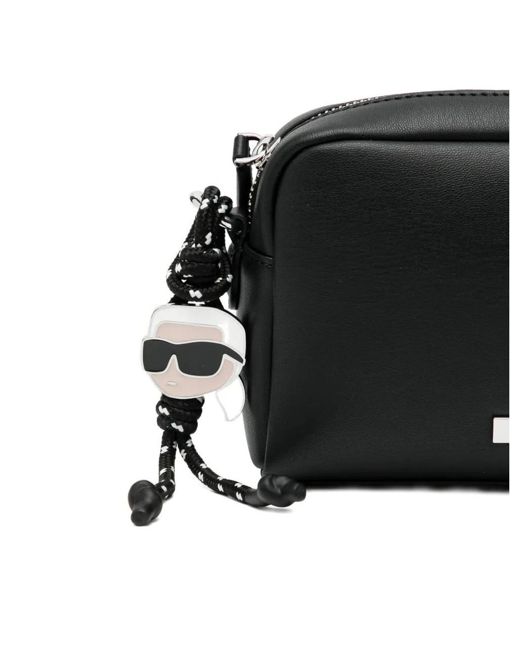 Karl Lagerfeld Black Ikon Smooth Slim Camera Bag