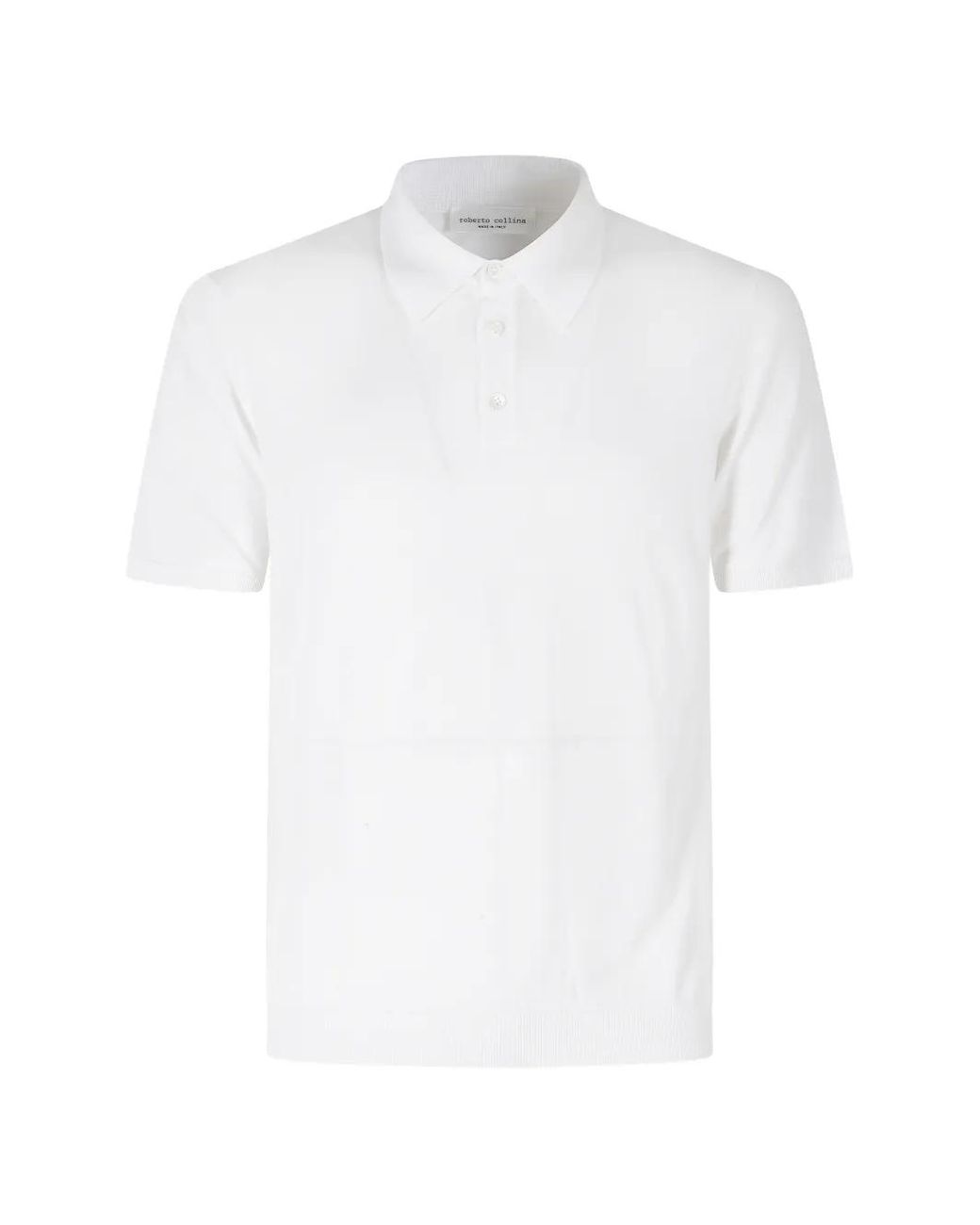Roberto Collina White Short-Sleeve Polo Shirt for men
