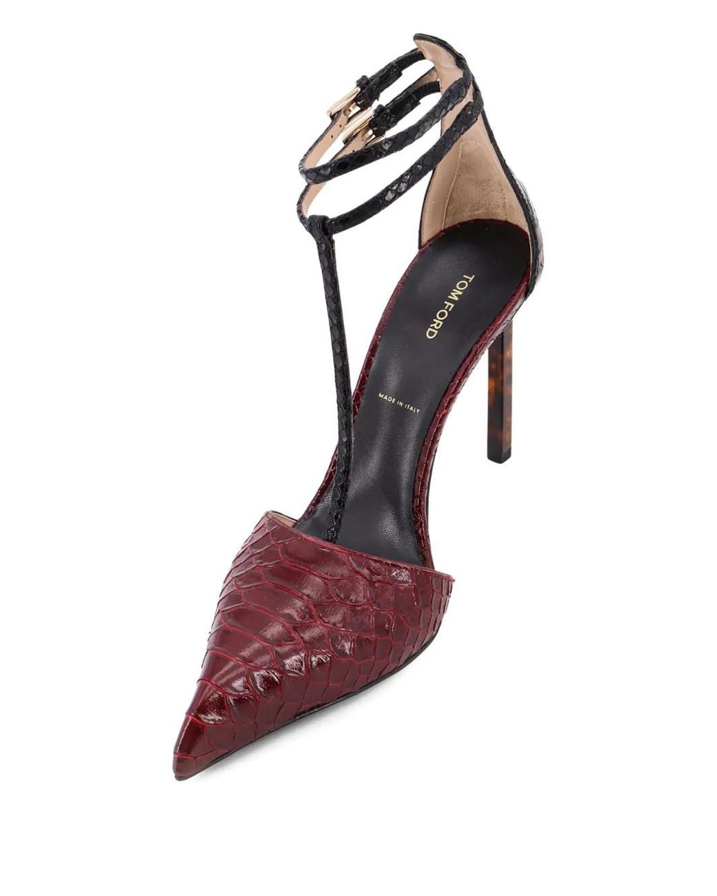 Tom Ford Pink 90Mm Python-Effect Pumps