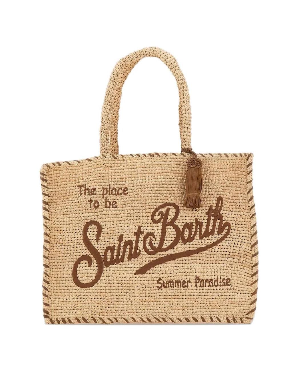 Mc2 Saint Barth Natural Vanity Raffia Tote Bag