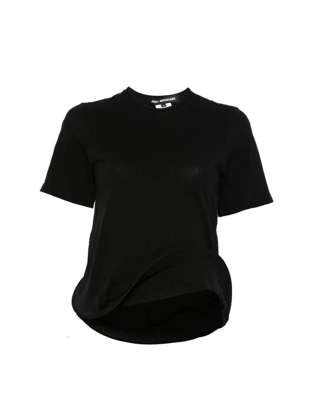 Junya Watanabe Black Structured-Hem T-Shirt
