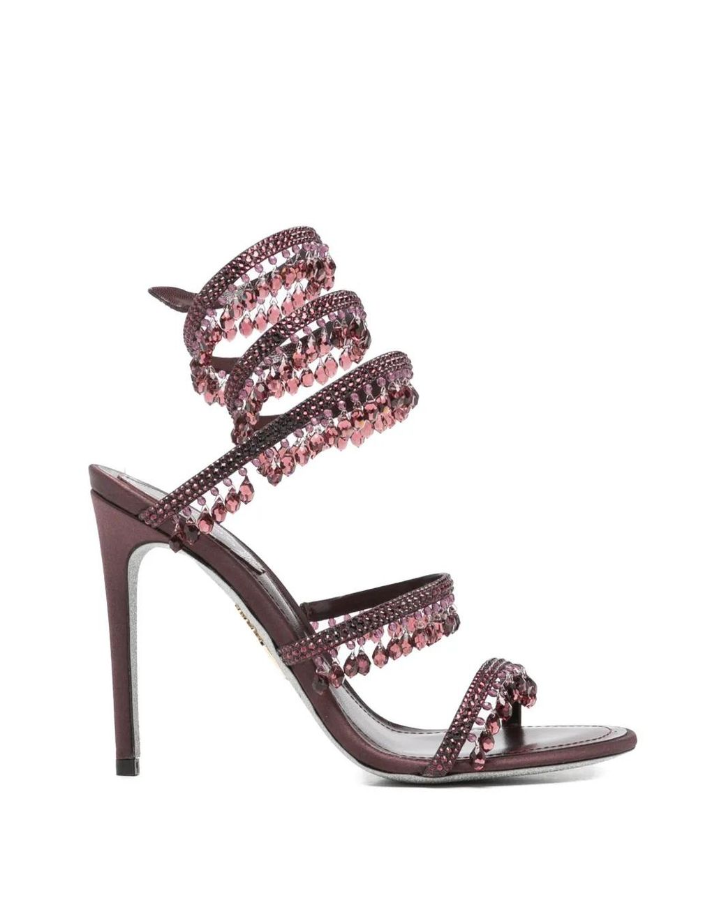 Rene Caovilla Pink Ankle-Strap Stiletto Sandals