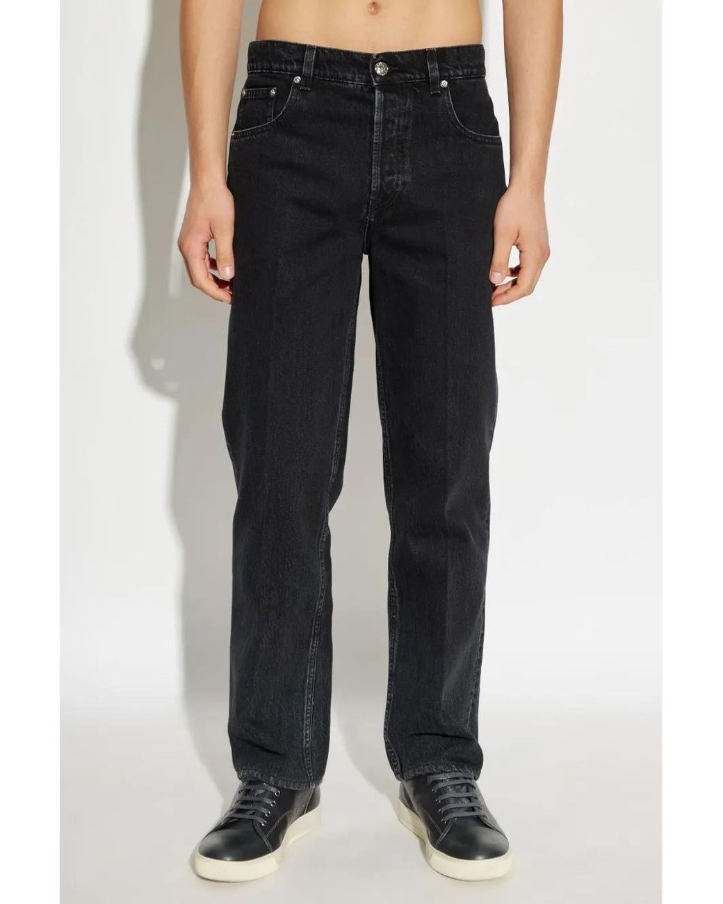 Lanvin Blue Logo-embossed Jeans for men