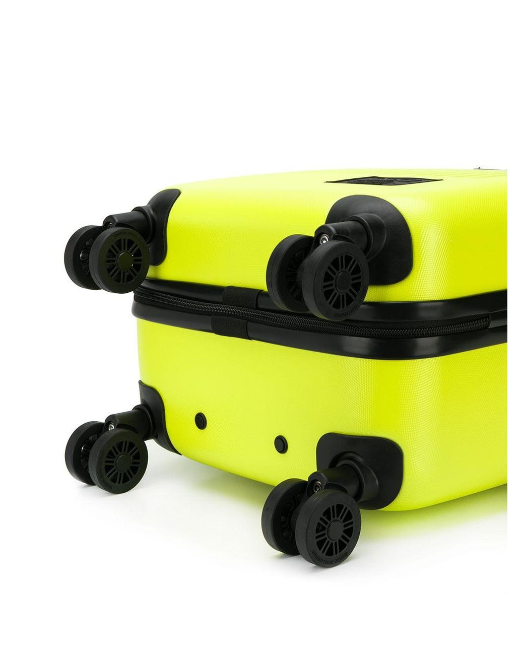 yellow small suitcase