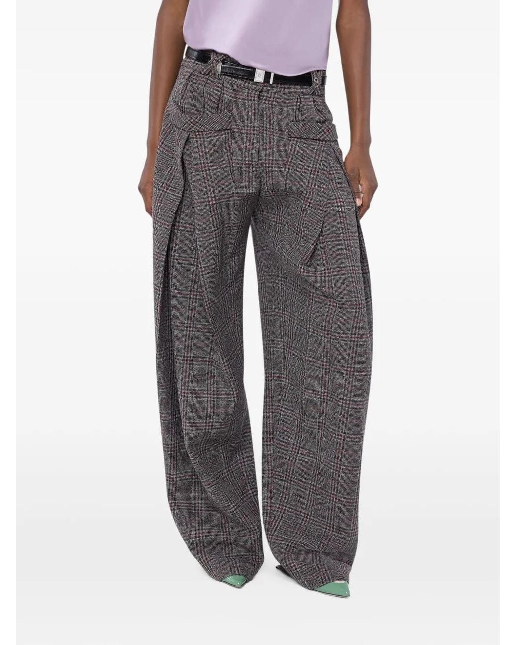 Rabanne Gray Tailored Wide Leg Trousers