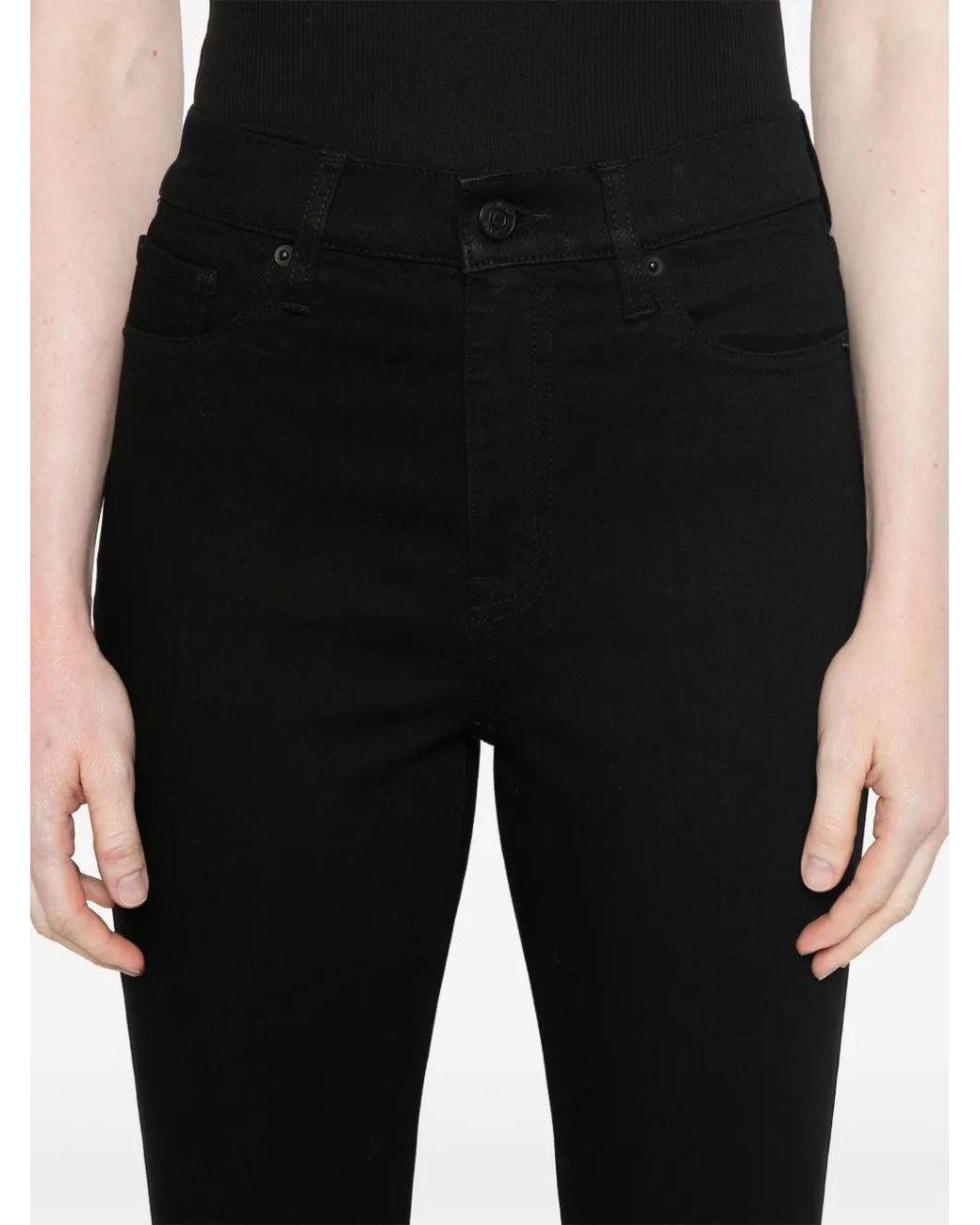 DKNY Black Logo-Patch Jeans