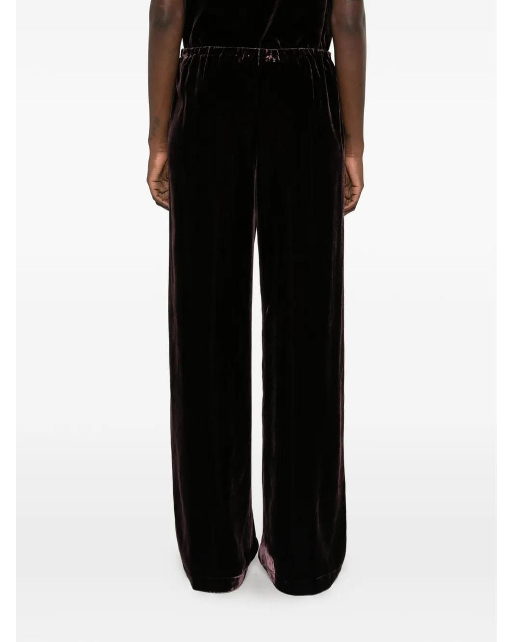 Forte_forte Black Velvet Drawstring Trousers