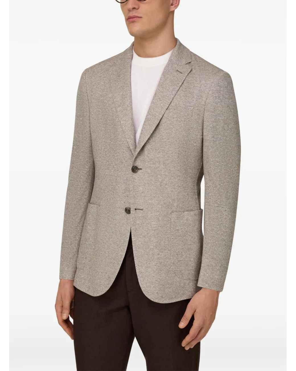 Boggi Gray Single Breasted Blazer for men