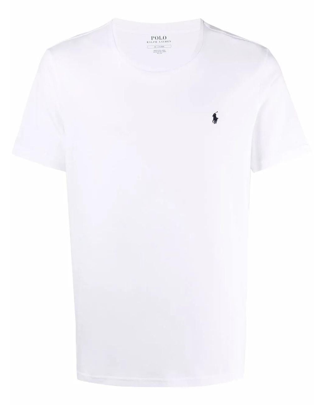 Polo Ralph Lauren White Logo Embroidered T-Shirt for men