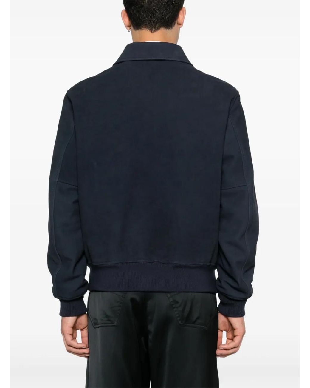 Givenchy Blue Leather Jacket for men