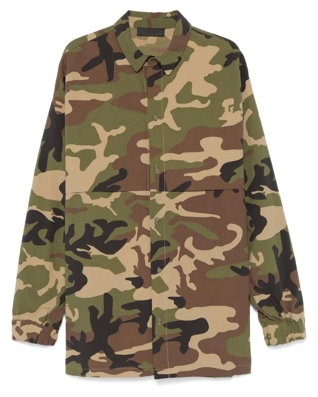 Fear Of God Green Camouflage Recycled Nylon Blend Shirt for men
