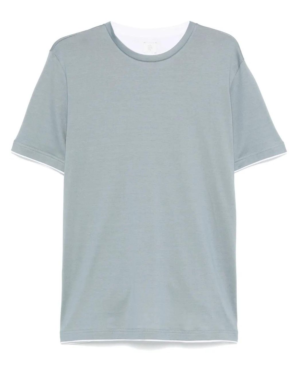 Eleventy Blue Relaxed Fit Classic Crew Neck T-Shirt By for men