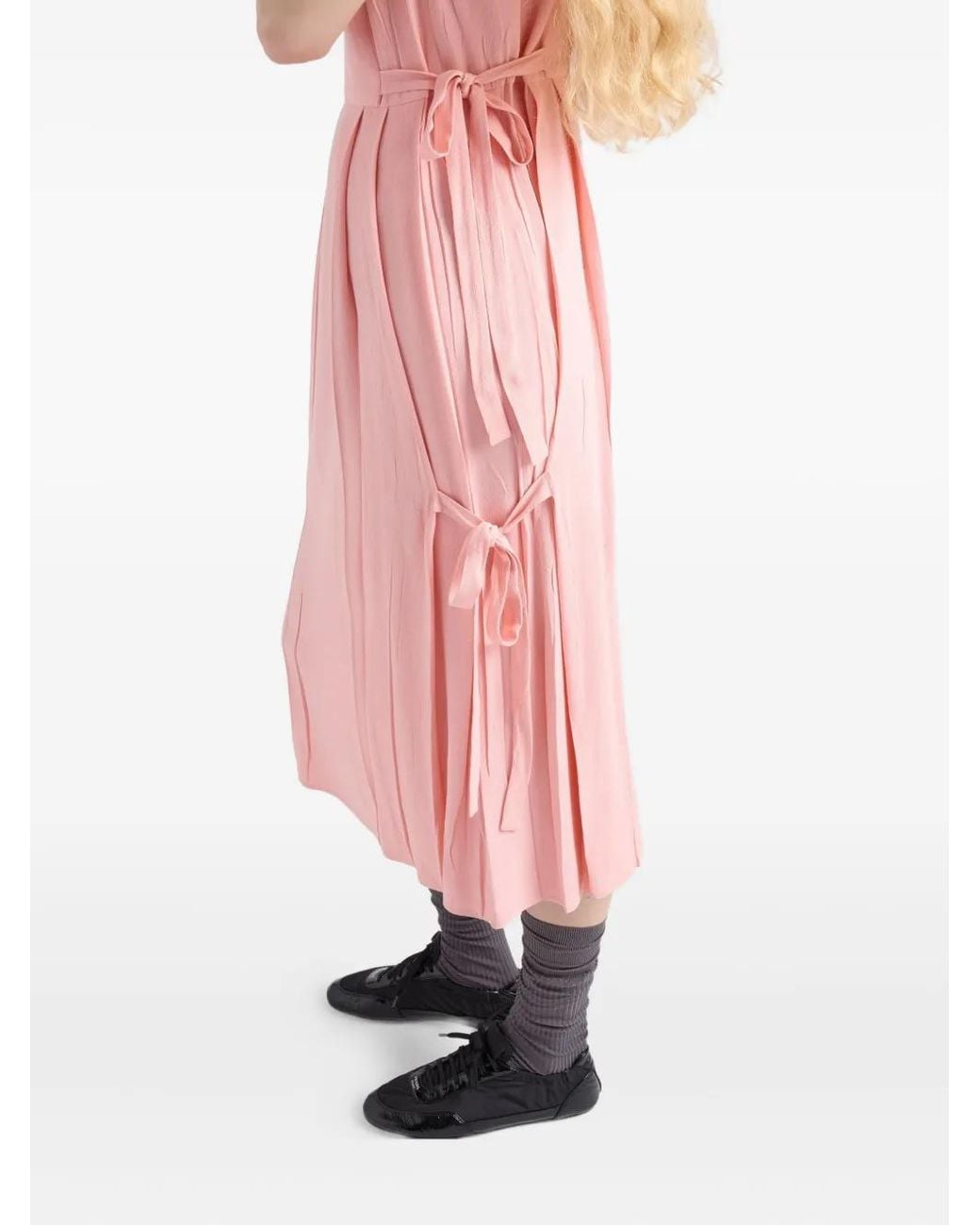Abito Midi di Prada in Pink