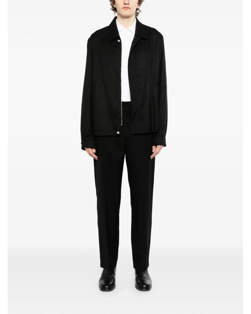 Casablanca Black Monogram Wool Sports Jacket for men
