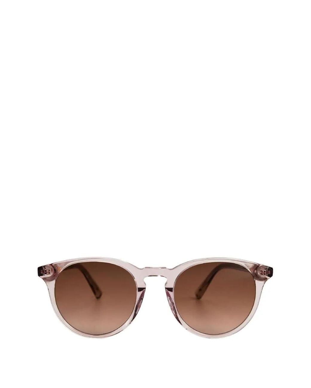 Messyweekend Brown Depp Round-Frame Sunglasses