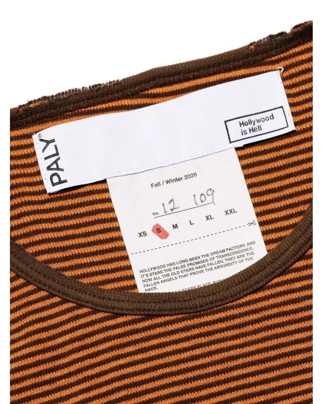 PALY Brown Consequence Striped Long-Sleeve T-Shirt