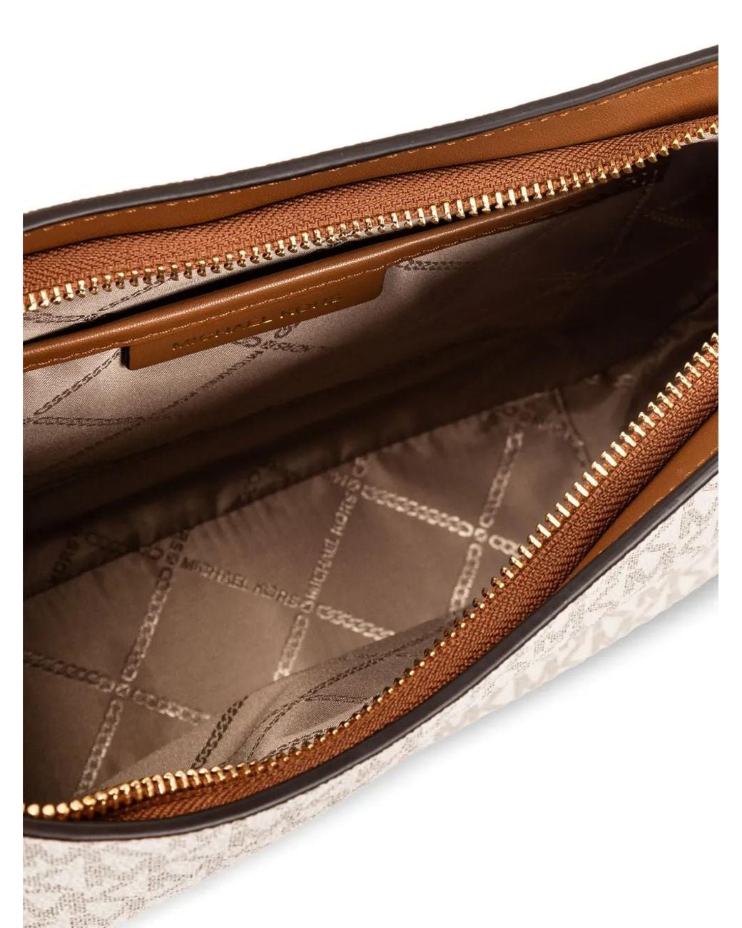 Borsa A Tracolla Kensington Signature Grande di MICHAEL Michael Kors in Natural