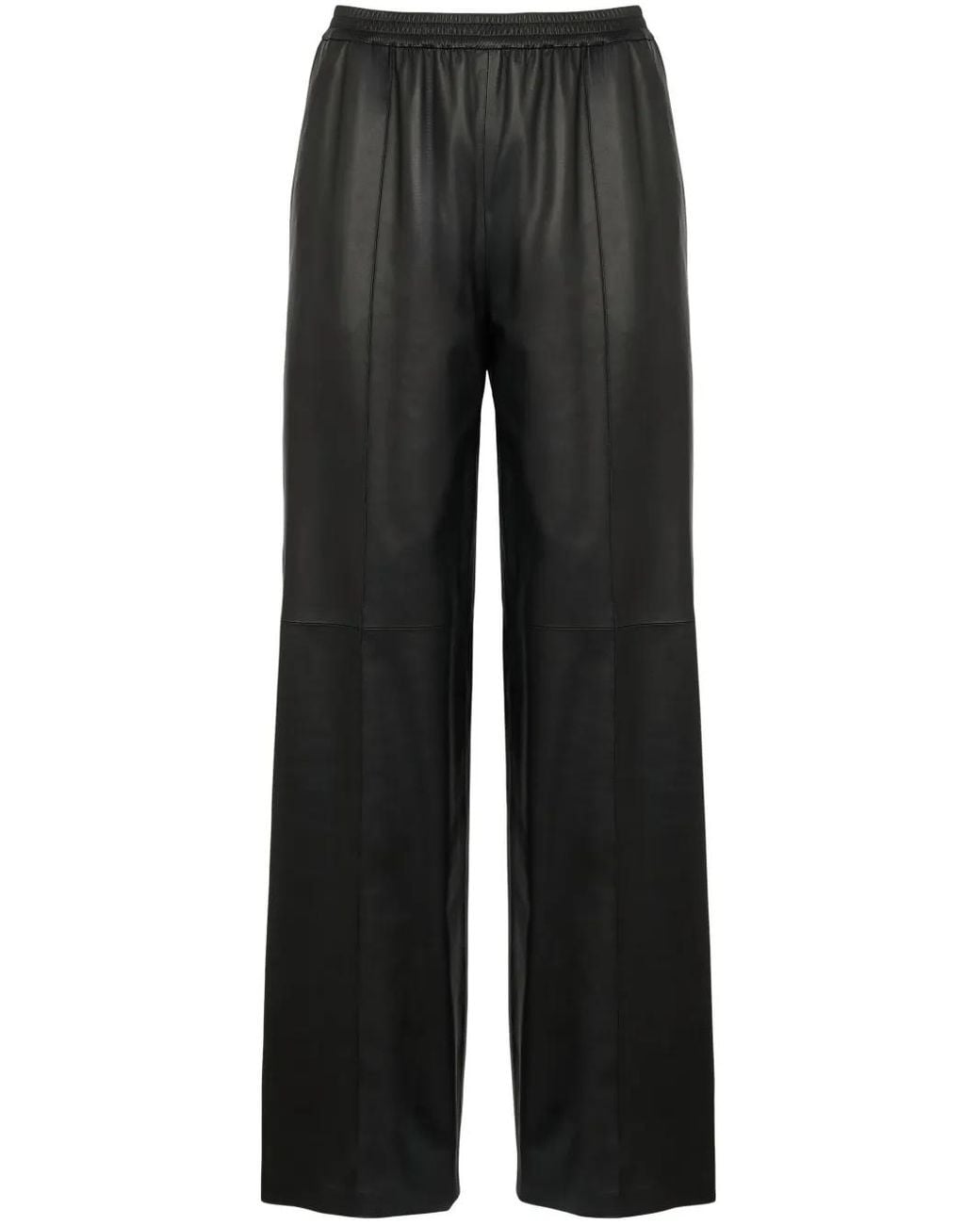 Yves Salomon Black Leather Trousers