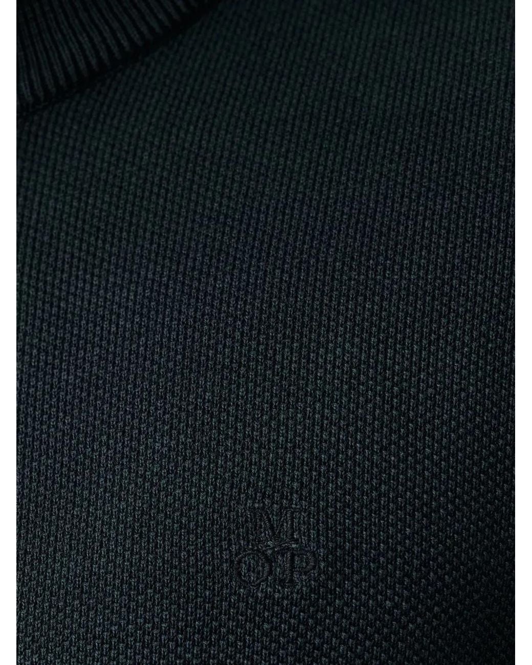 Marc O' Polo Black Quarter-Zip Waffle-Knit Sweater for men