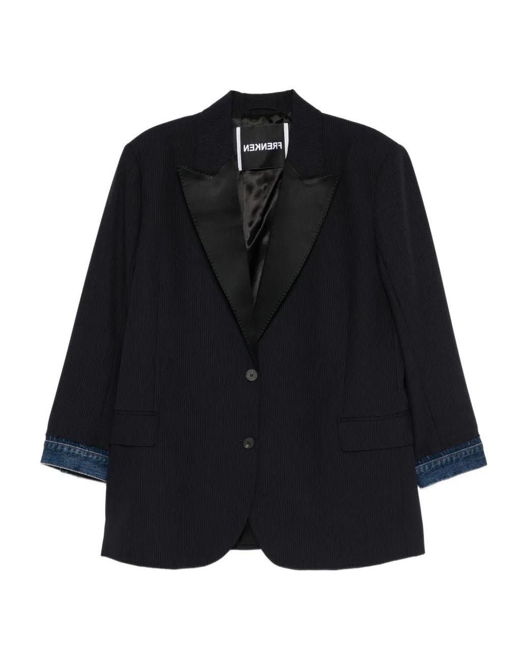 frenken Black Devotion Pinstripe Blazer Jacket