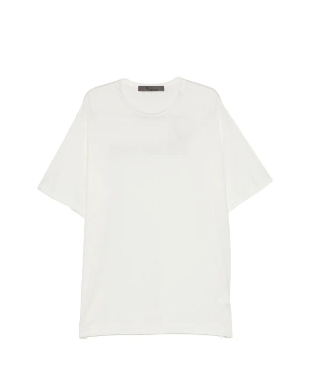Y's Yohji Yamamoto White Big Logo Print Short Sleeve T-Shirt for men