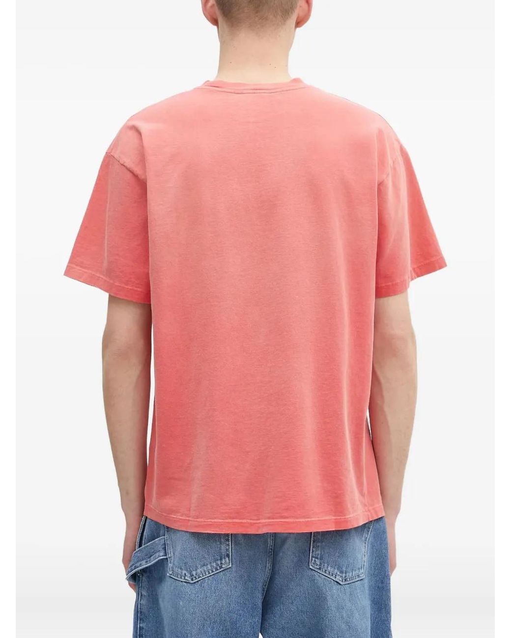 Aries Red Logo-Print T-Shirt