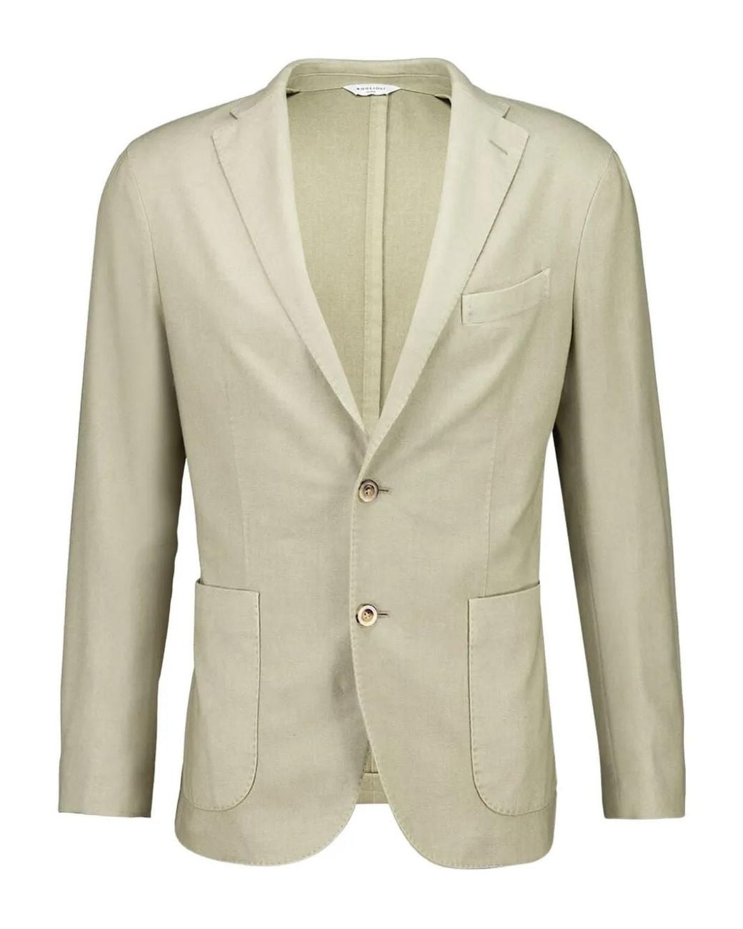 Boglioli Green Two-Button Patch-Pocket Blazer for men