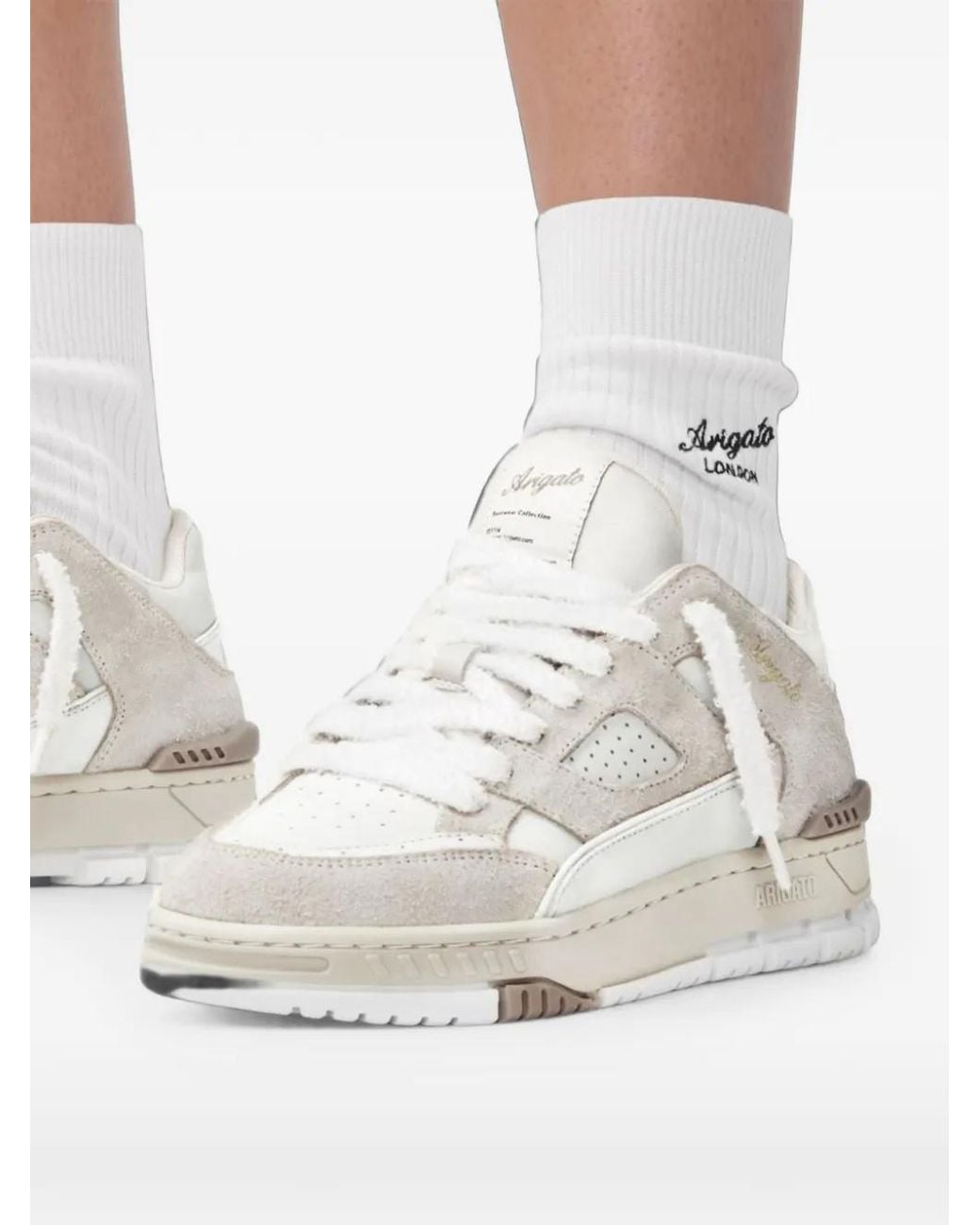 Axel Arigato White Area Lo Fluffy Sneakers