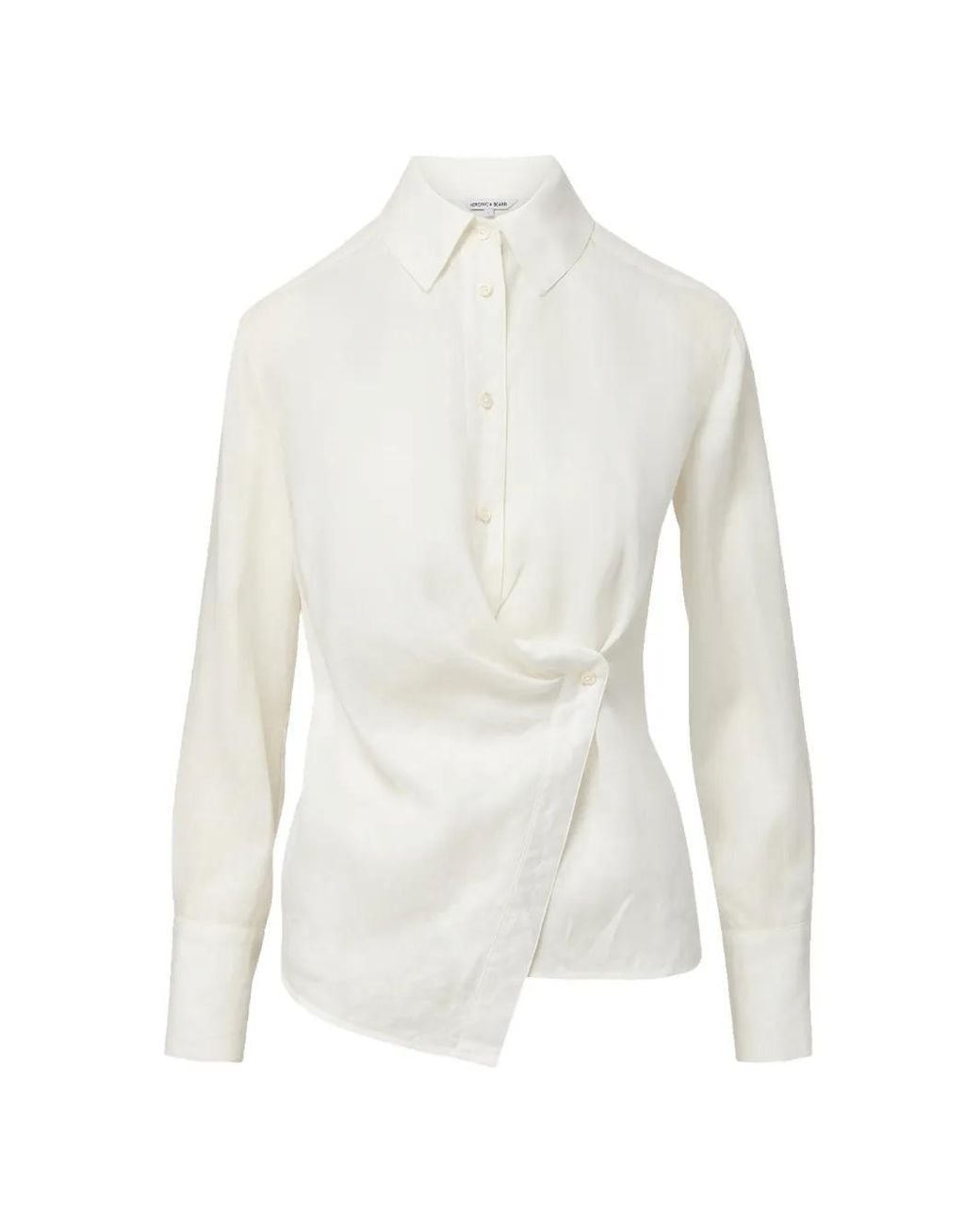Veronica Beard White Perezzi Wrap Shirt