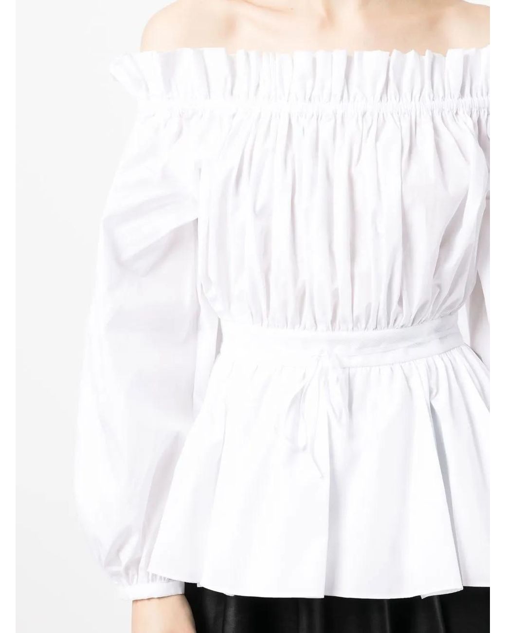 McQueen White Organic Popeline Top