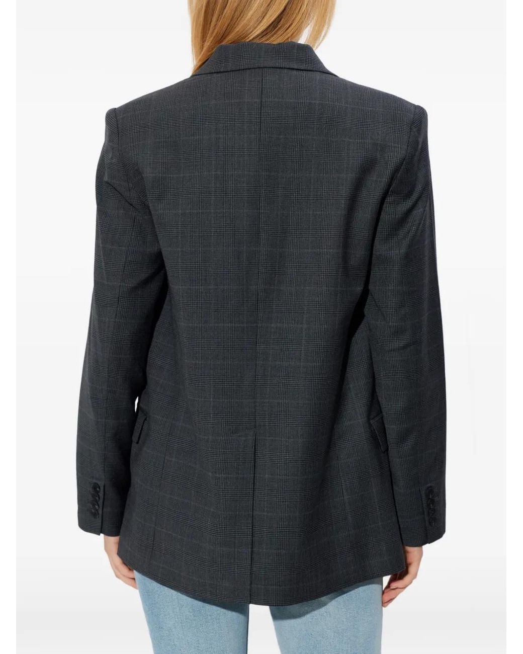 IRO Black Calu Check-Pattern Blazer