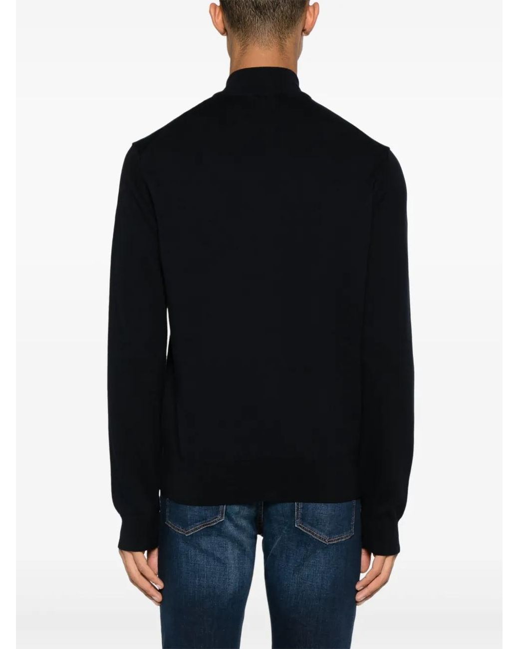 Boss Black High-Neck Cotton Cardigan for men