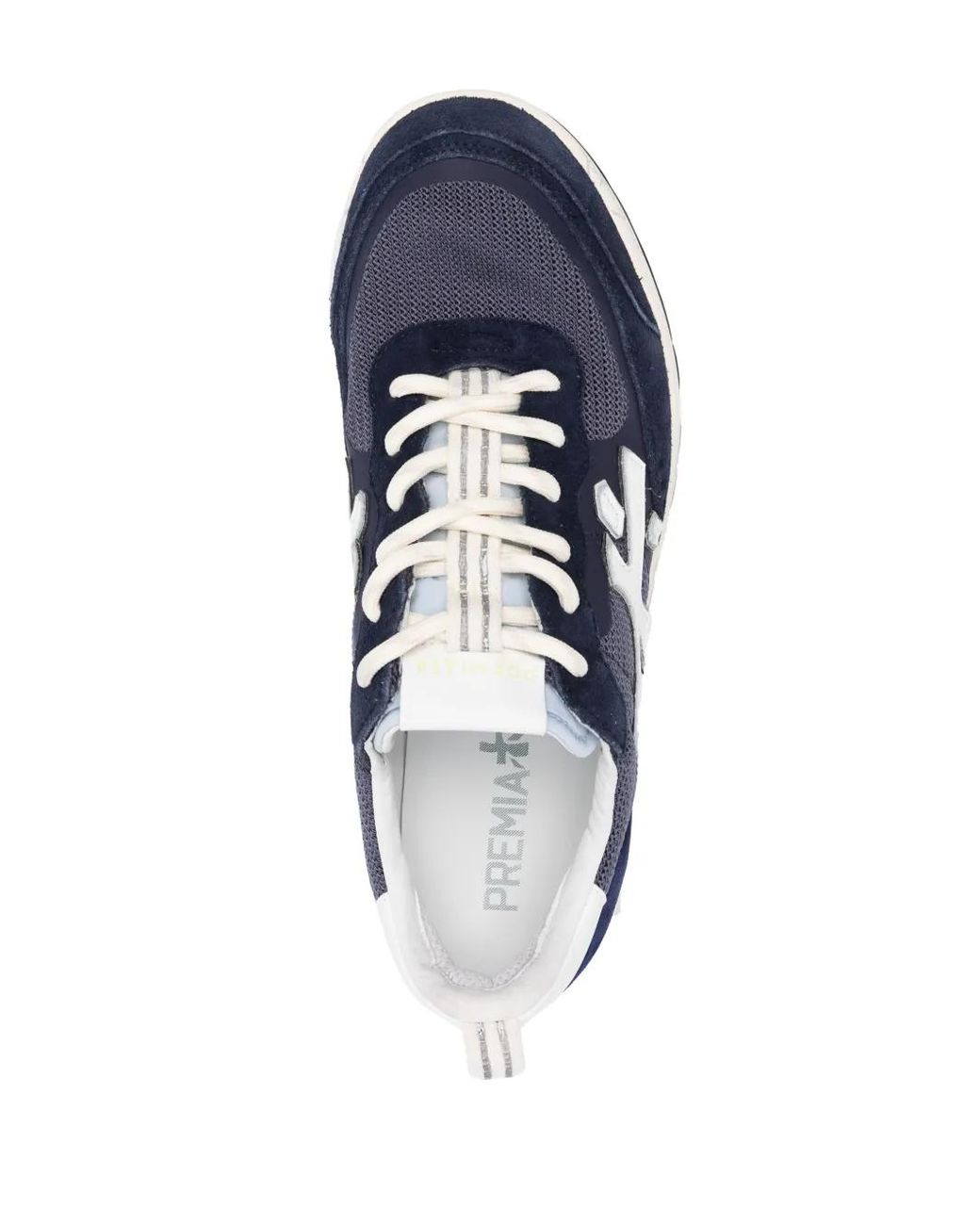 Premiata Blue Nous Polyurethane Logo Sneakers for men