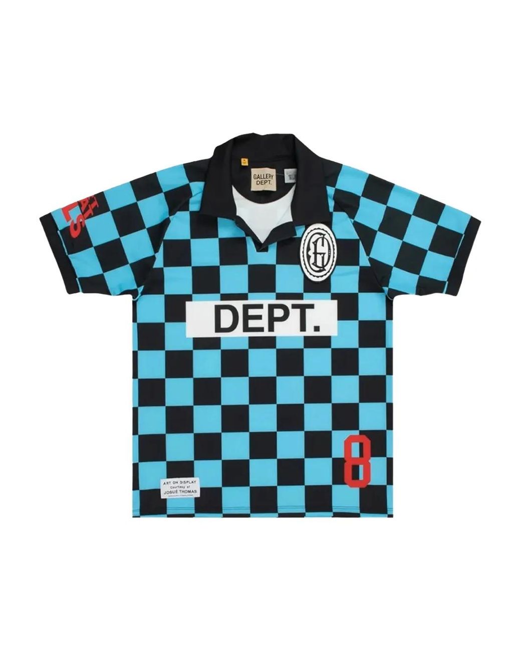GALLERY DEPT. Blue Checked Soccer Jersey