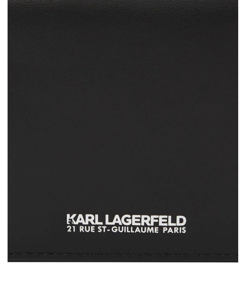 Karl Lagerfeld Black Portefeuille K/Traveller À Logo Imprimé for men