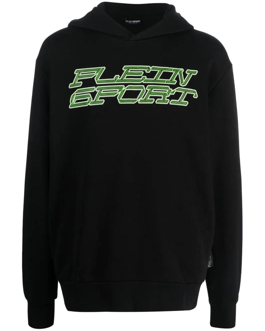 Philipp Plein Black Tiger Logo-Print Hoodie for men