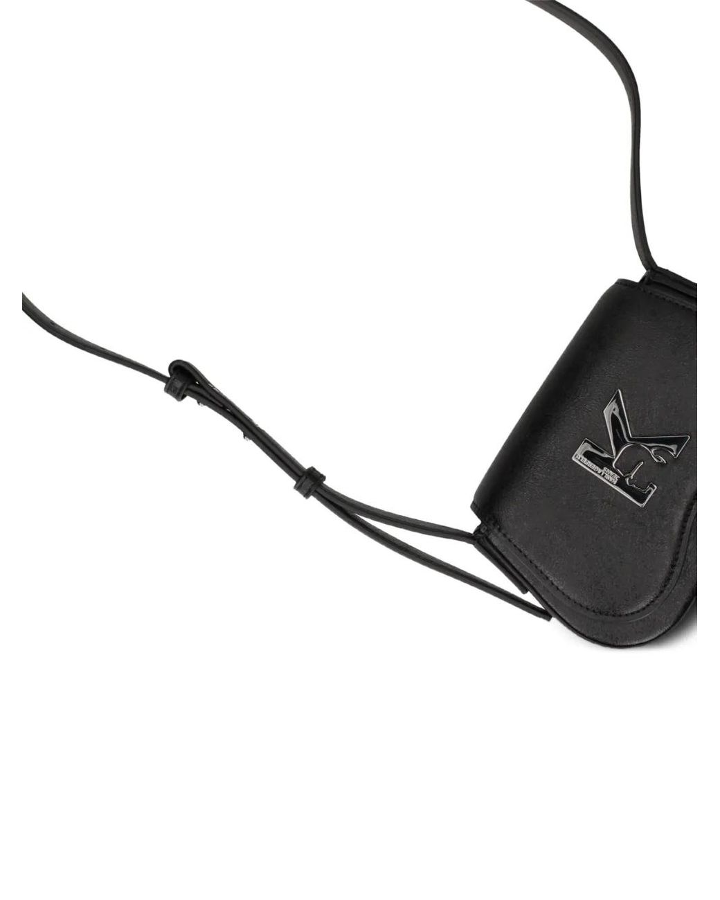 Karl Lagerfeld Black K Logo Flap Crossbody Bag